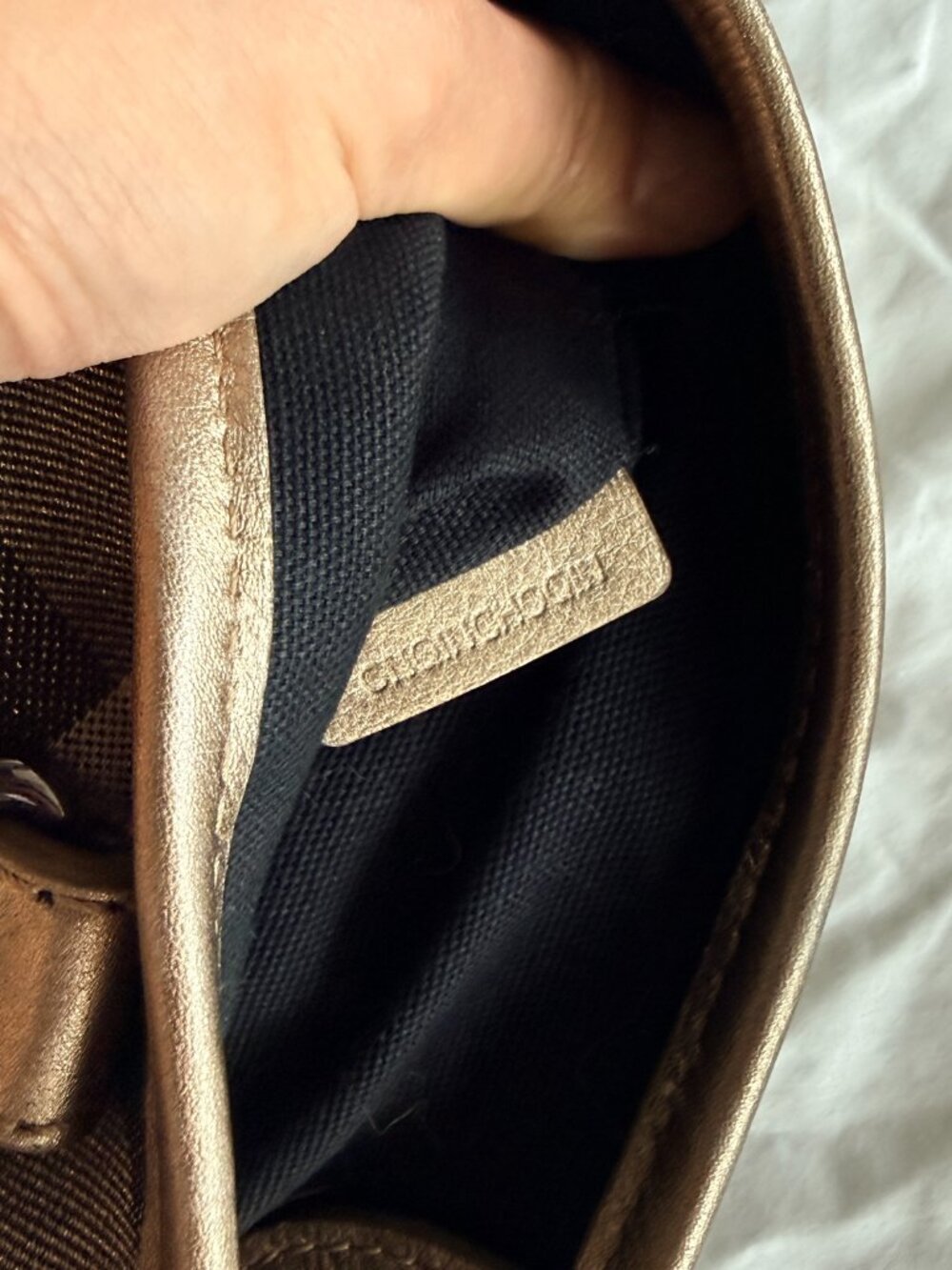 Burberry Metallic Beat Check Shimmer Canvas Tote - Picture 6 of 6